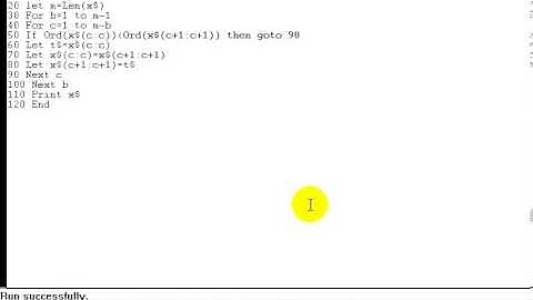 BASIC Programming Lesson 22 - Sorting Characters