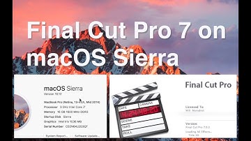 Final Cut Pro 7 running on MacOS Sierra 10.12