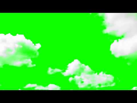 nuage fond vert
