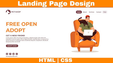 Pet shop landing page design using HTML & CSS. | Talk With Anik
