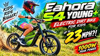 Eahora S4+ Electric Dirt Bike for Kids – 23 MPH?! Markus Put It to the Test!