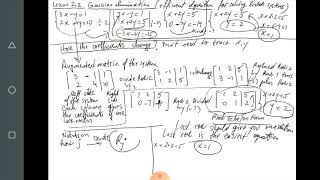 Lesson (2.2) (also 3.2 part 2 for MATH 260) Gaussian elimination