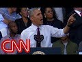 Obama calms supporters when Trump protester appears