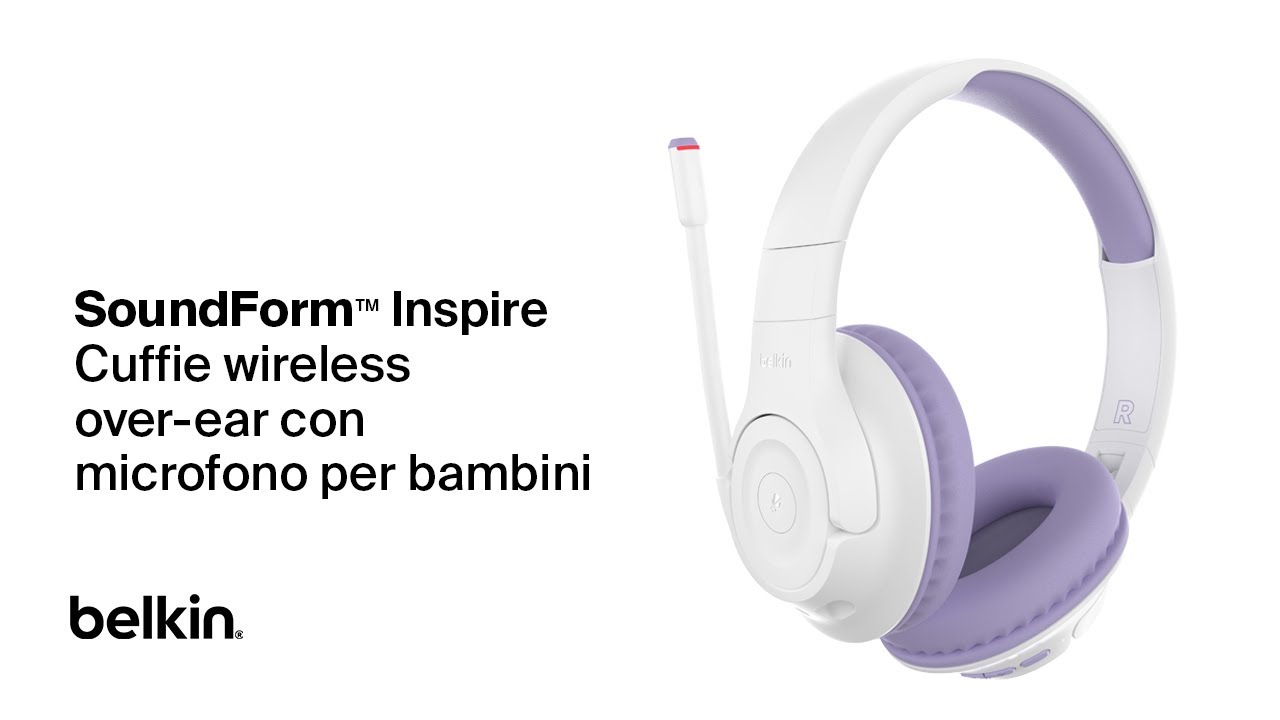 SoundForm Inspire Cuffie wireless over-ear con microfono per bambini 