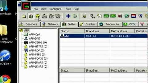 Sniffing.Cracking Passwords using ARP Poisoning in Cain.avi