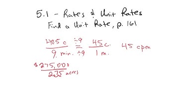 5.1 Find a Unit Rate, p. 161