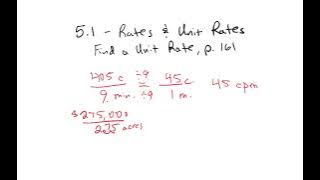 5.1 Find a Unit Rate, p. 161