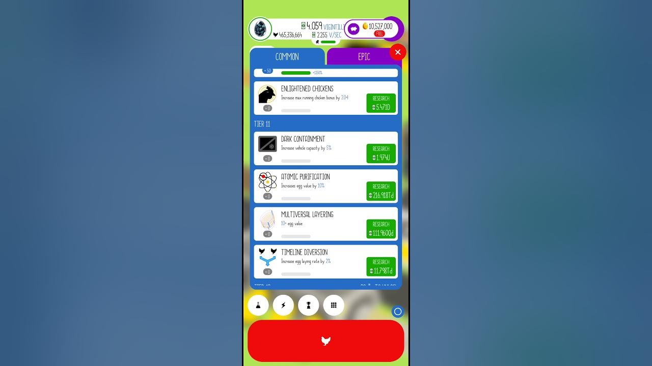 Prestiging walkthrough in Egg Inc using dilithium jump YouTube