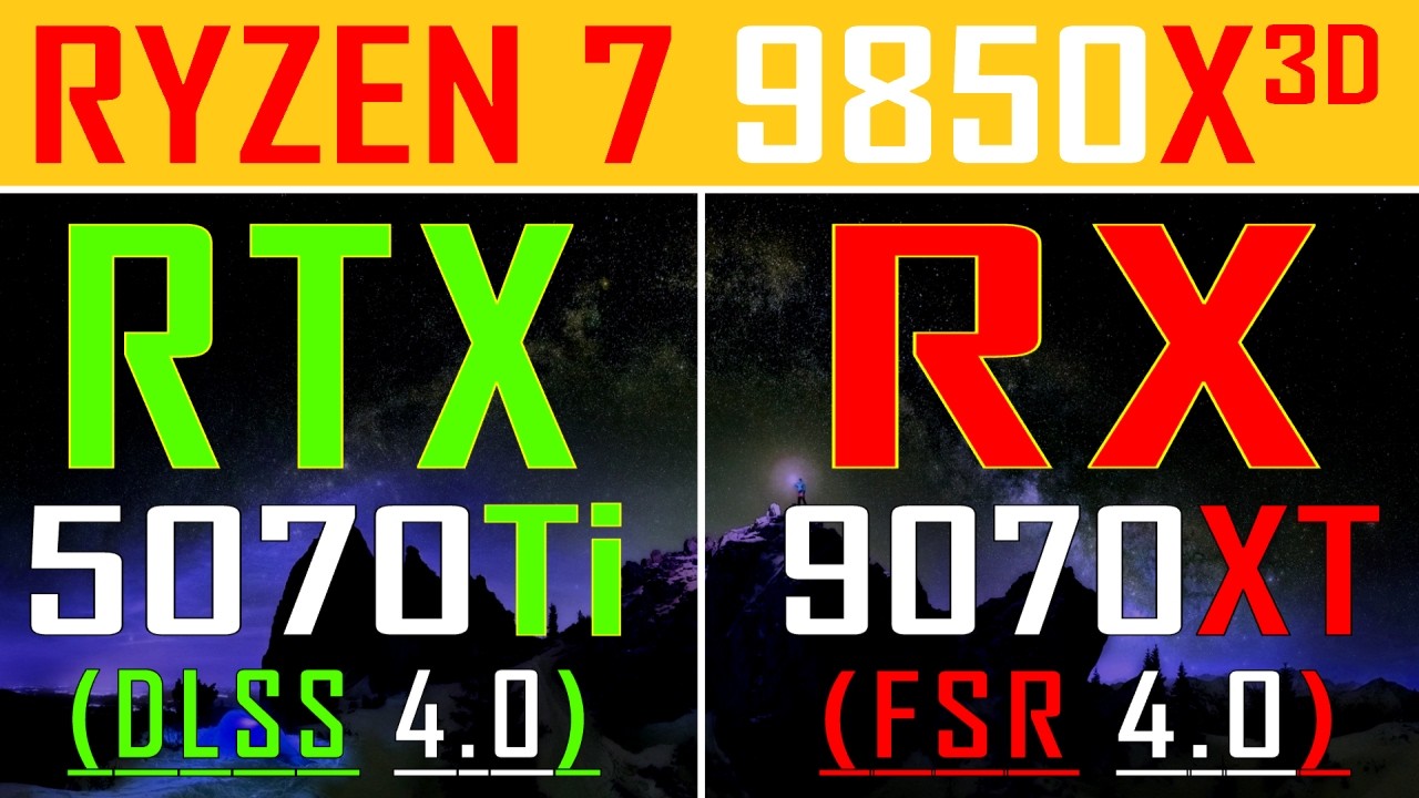RTX 5070Ti (DLSS 4.0) vs RX 9070XT (FSR 4.0) || PC GAMES TEST || - YouTube