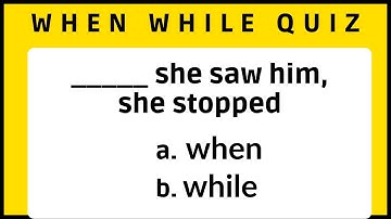 CAN YOU PASS THIS QUIZ? 🤓। (WHEN WHILE)। Basic English Grammar Quiz ✅