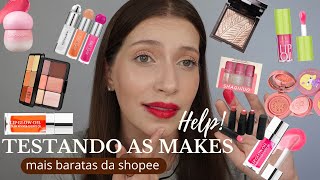 TESTEI AS MAKES MAIS BARATINHA DA SHOPEE 😯 | Da Loja Choice Official Shop