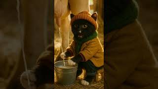 Chill Life Of A Farm Cat  Piets Daily Routine farmlife cat catlovers cute funny
