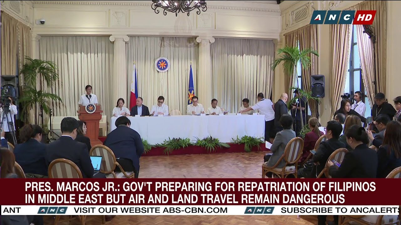 Marcos holds special Cabinet meeting amid Middle East conflict | ANC