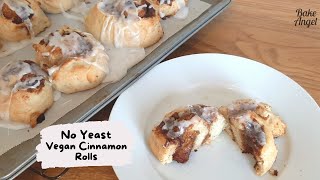 The Best Vegan Cinnamon Rolls Recipe | No yeast Less than 30 minutes method