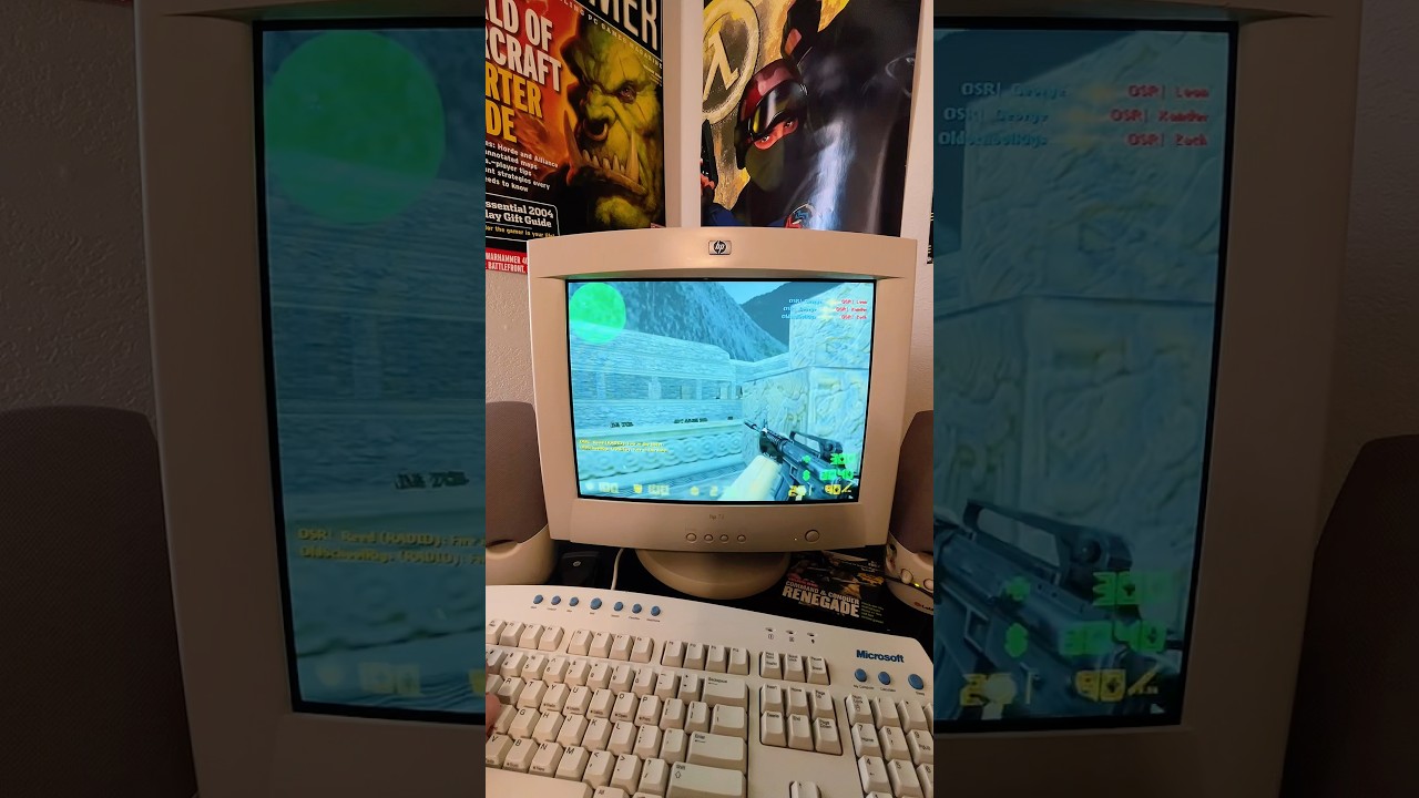 Геймплей CS 1.6 Aztec на ретро-ПК 