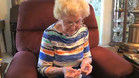 Betty Parrish makes crocheted lace out of fine cot...