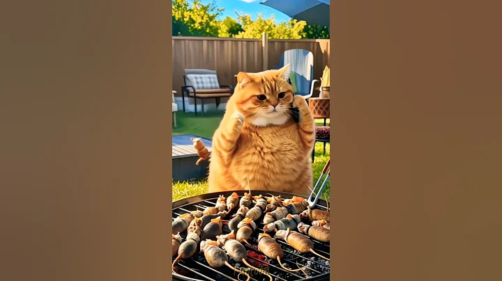 Watch the video about 😹 Cat BBQ Party! Hilarious Cat Cooking Skills | Funny Cat Shorts #catBBQ #funtoonfashion