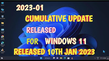 2023-01 Update Released for Windows 11 | KB5022287 | KB5022303 |