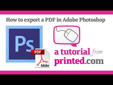Adobe Photoshop Tutorial - Exporting a PDF