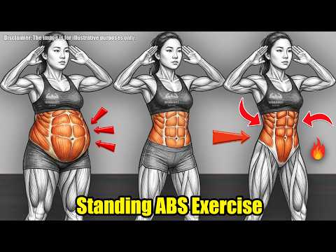 Standing ABS Exercise 🔥 Calorie Burner 🔥 Fat Burn Home Workout 🔥 Low Impact
