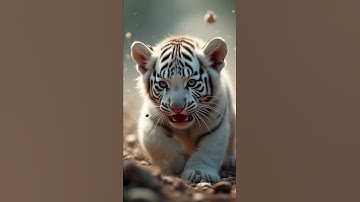Little white tiger dodges meteorite from sky