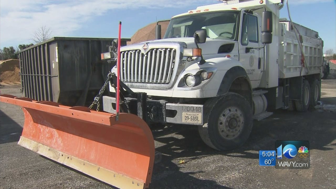 Virginia, N.C. road crews prepare for more snow - YouTube
