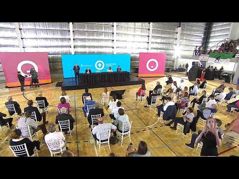 El presidente Alberto Fernández inauguró el Polideportivo de Santa Clara Del Mar