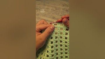 Mesh 2 Row Repeat Crochet Pattern | Crochet Stitches #crochettutorial #easycrochet #knitting