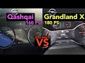 Acceleration Battle | Nissan Qashqai 1.3 DIG-T 160 vs Opel Grandland X 1.6 Turbo | 160 vs 180 PS
