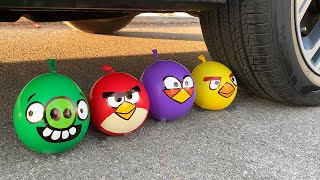 Experiment Car vs Angry Birds vs Slime Piping Bags | Crushing Crunchy & Soft Things by Car| USA screenshot 5