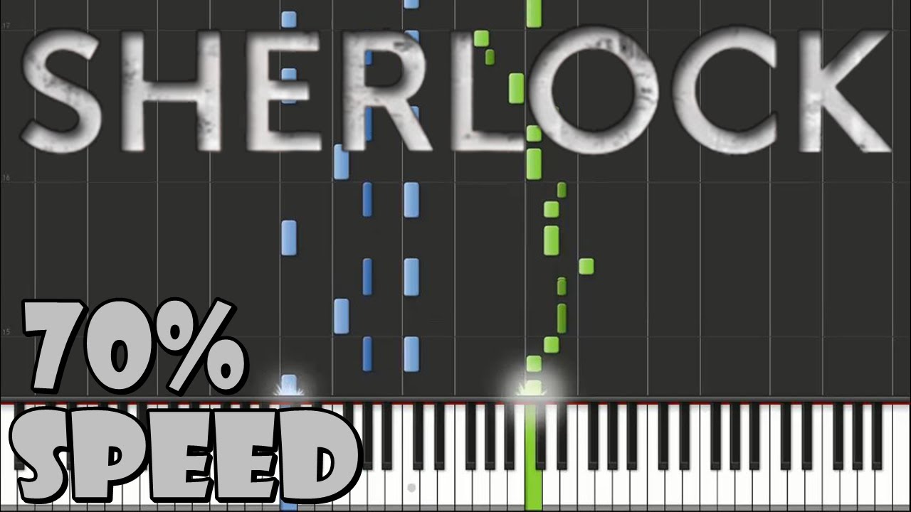 Sherlock BBC - Main Theme | Piano Tutorial [70% Speed]