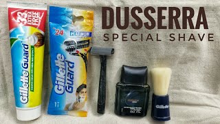 Gillette Guard Dusserra Special Shave || How to Shave Properly || Easy Shaving with Gillette Guard