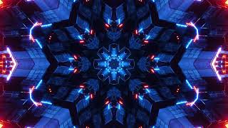 4K Animation. VJ Loop. Colorful abstract design with star in the middle. Kaleidoscope VJ loop