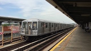 NYC Subway HD 60fps: R160 & R46 F Culver Express Trains & Special Moves @ Avenue N (6/23/16)