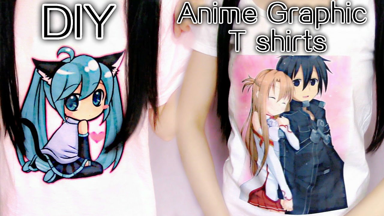 DIY Graphic Anime T Shirts: Hatsune Miku+SAO T shirts | T Shirt Transfer YouTube