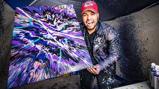 Spin Art With A Drill 24X30 Mega Piece Johnny Q Daily Vlog Episode 49