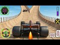 Brown Formula Car Mega Ramp Extreme Racing - GT Car Formula Car Racing Stunts 3D - Android GamePlay