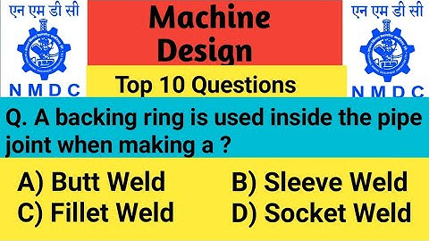 NMDC Model Paper 2021 || Top 10 Machine Design Objective Questions And Answer For All NMDC Exams