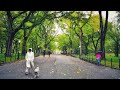 Central Park New York City Fall/Autumn Walking Tour in the Rain [4K] (October 12, 2020) - ASMR