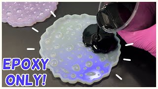 RAINDROP Effect Using ONLY Epoxy! | Water Drop Technique in Resin #easyresintechniques