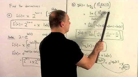 Derivatives of log_b(x) and b^x