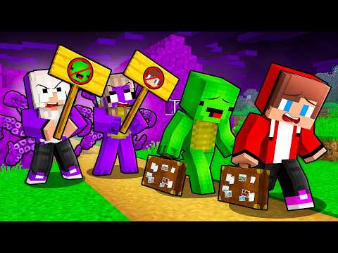 JJ and Mikey Were KICKED OUT By DARK GIRLS in Minecraft - Maizen