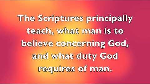 Westminster Shorter Catechism Question #3 (song)