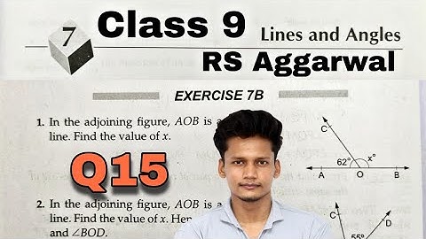 Class 9 Maths Ex 7B Q15 Class 9 | Lines and Angles | CBSE | Maths | RS Aggarwal | Rajmith study