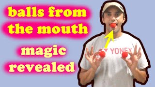 تعلم العاب الخفة ... balls from the mouth *** magic trick revealed