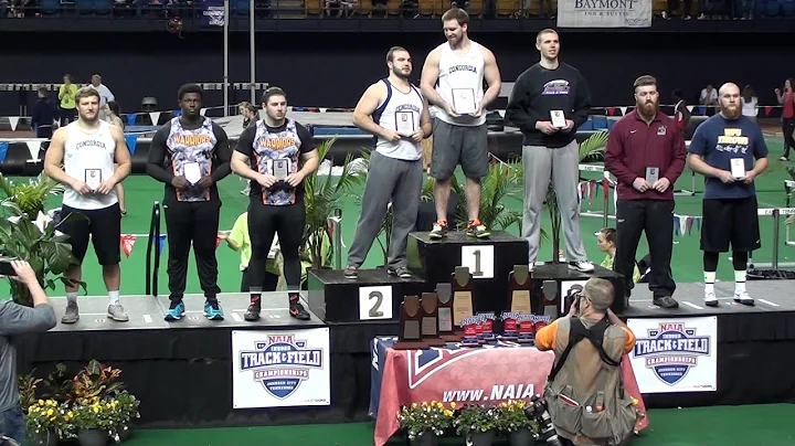 2016 NAIA Indoor - Men's Shot Put Awards Ceremony