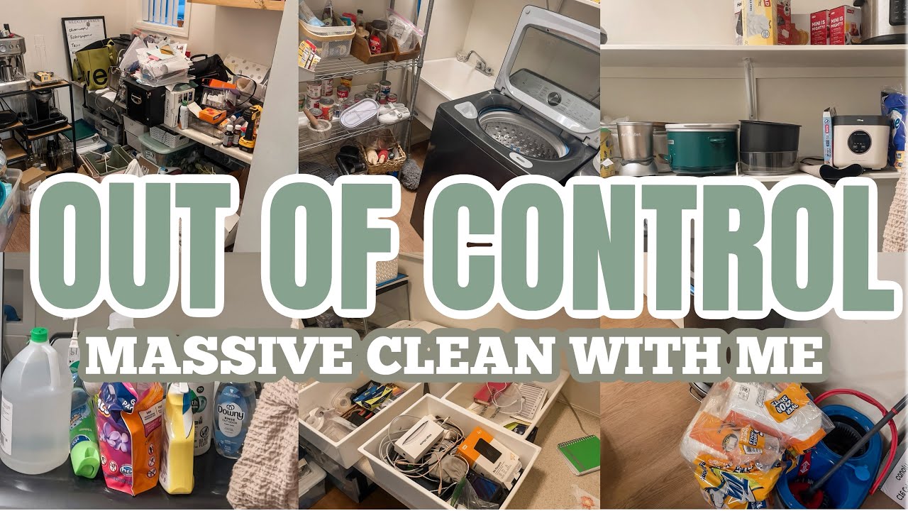 REALISTIC CLEAN WITH ME | MASSIVE WHOLE HOUSE DECLUTTER + ORGANIZING ...