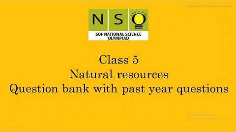 Natural resources class-5 |Olympiad question bank | Sukriti Edutech