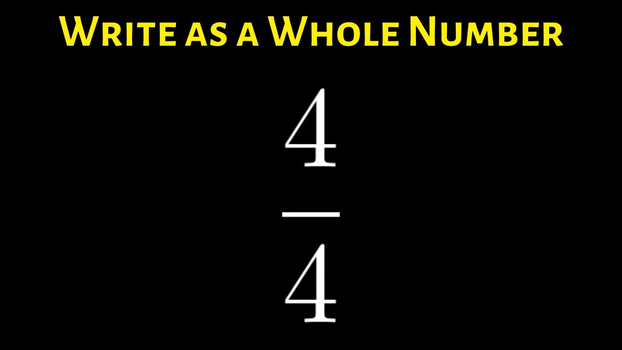 Write as a Whole Number or a Mixed Fraction: Example with 114/114