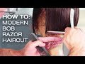 How To: Modern Bob Short Hair Cut | Razor Hair Cutting Tutorial | Kenra Professional